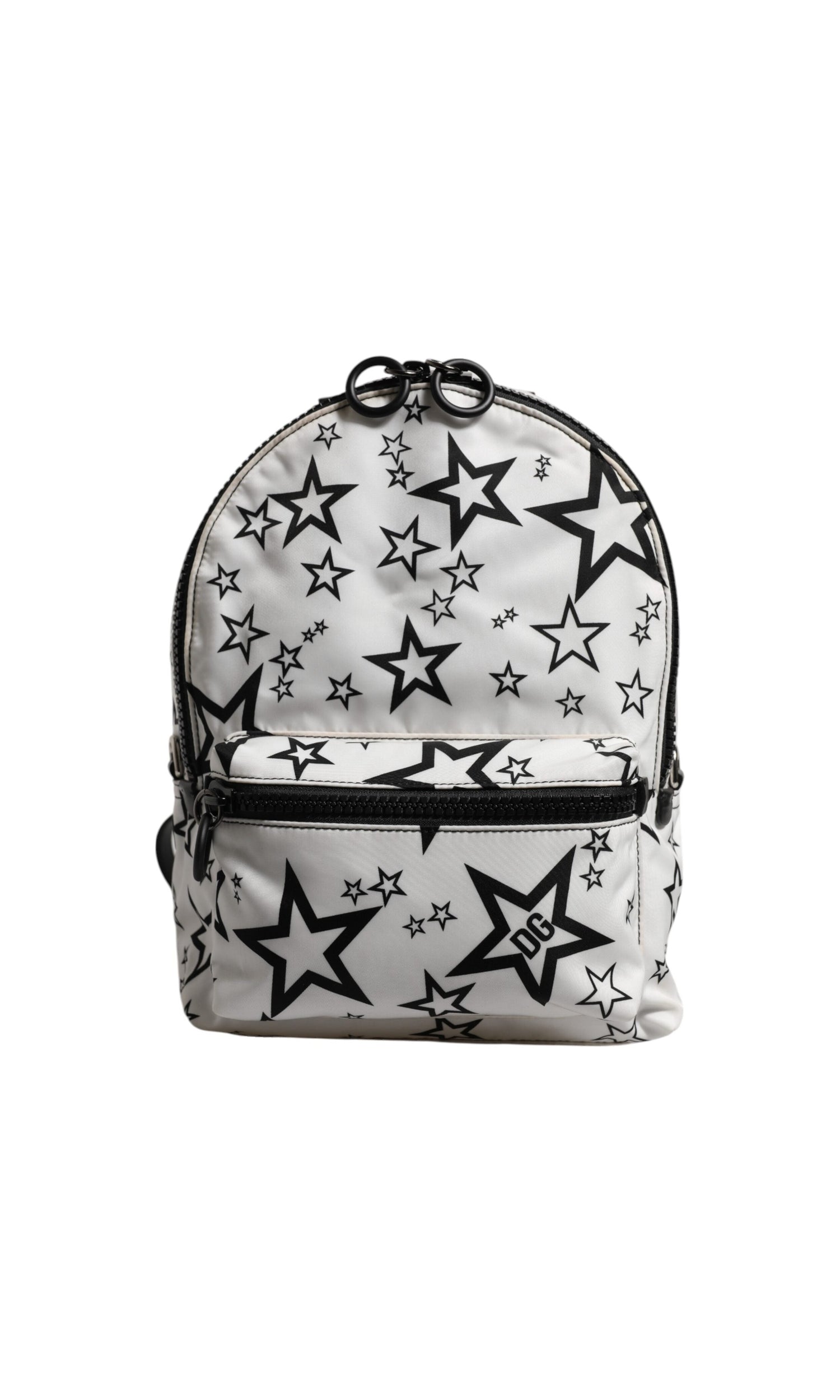 Dolce & Gabbana White Nylon Dg Stars Print Travel Backpack Bag Glam Steals
