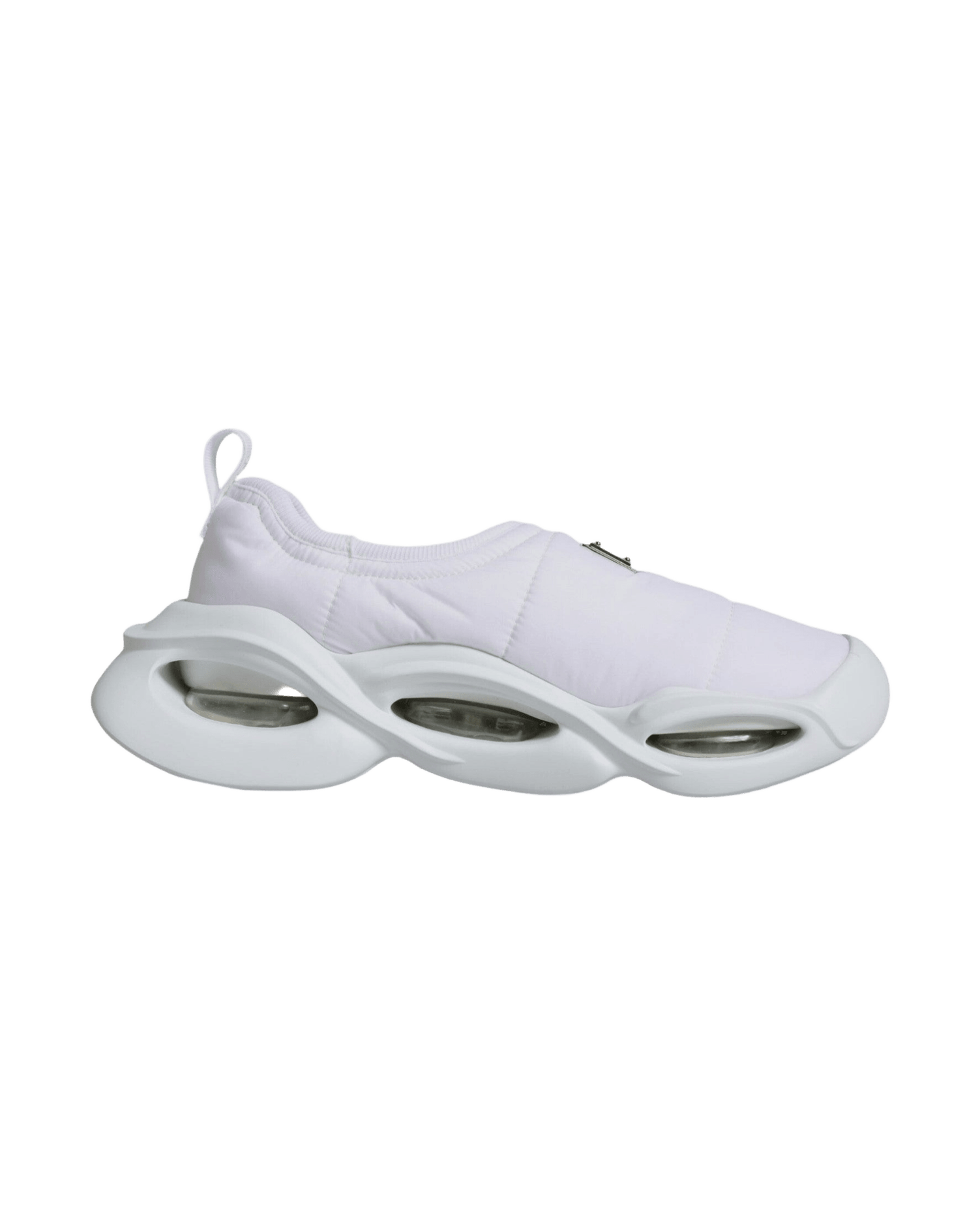 Dolce & Gabbana White Padded Fabric Low Top Sneakers Shoes Sneakers