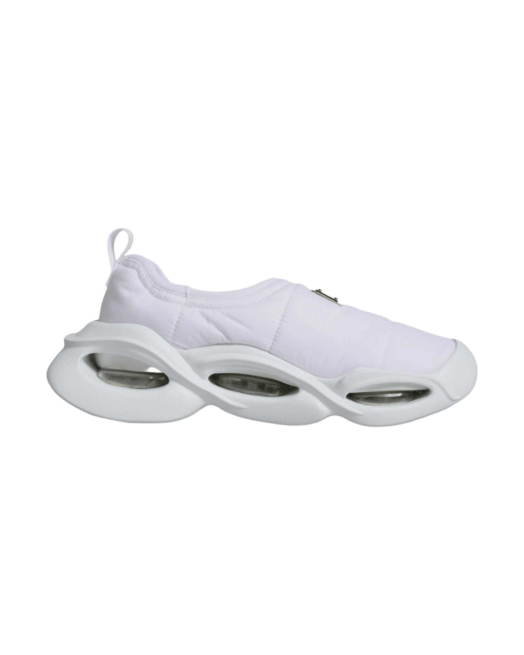Dolce & Gabbana White Padded Fabric Low Top Sneakers Shoes Glam Steals