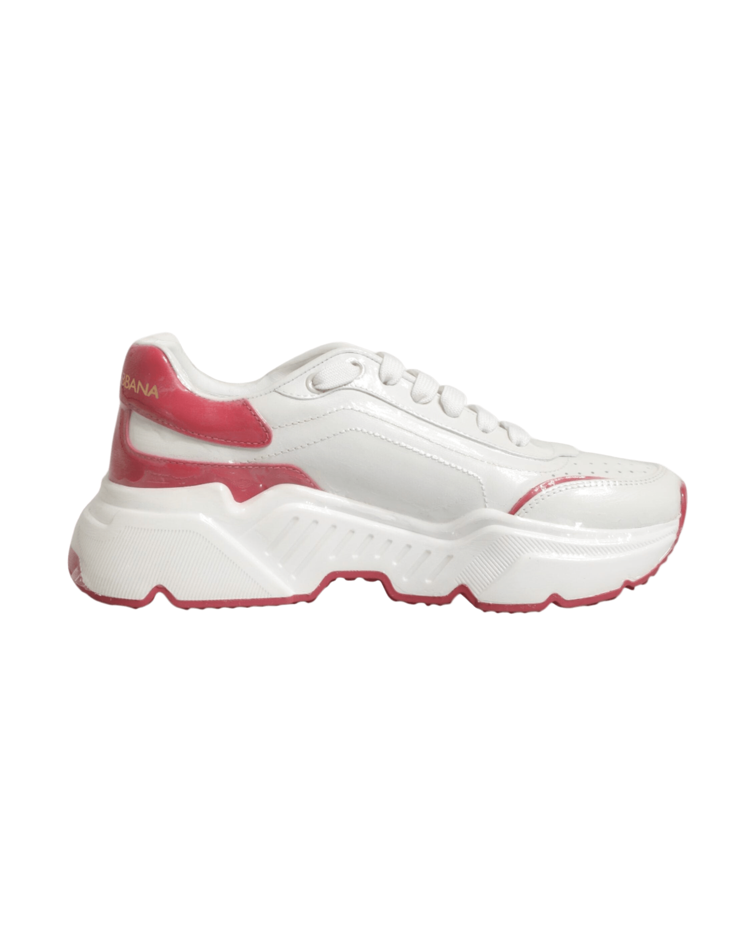 Dolce & Gabbana White Pink Daymaster Low Top Sneakers Shoes Glam Steals