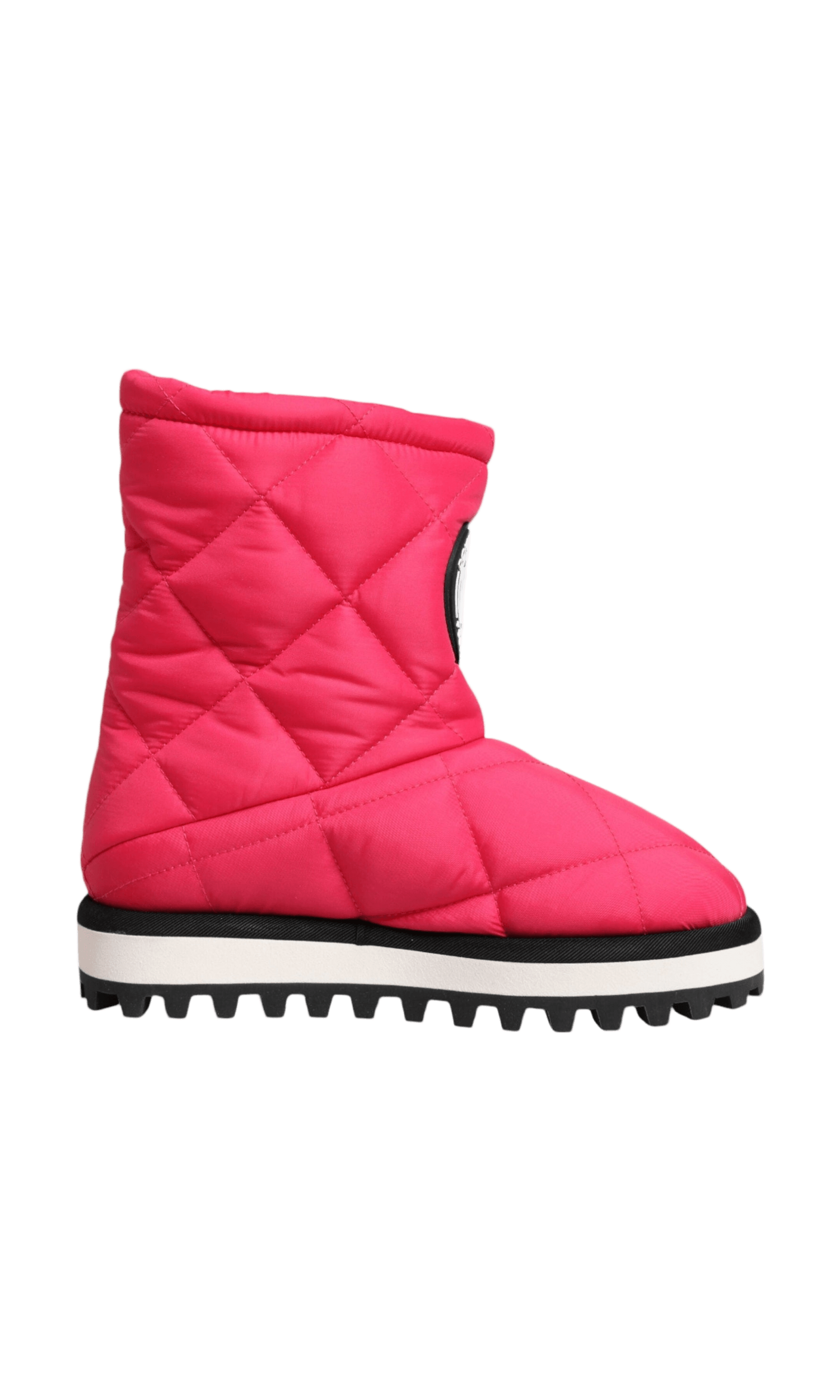 Dolce & Gabbana White Pink Viscose Padded Mid Calf Boots Shoes Glam Steals
