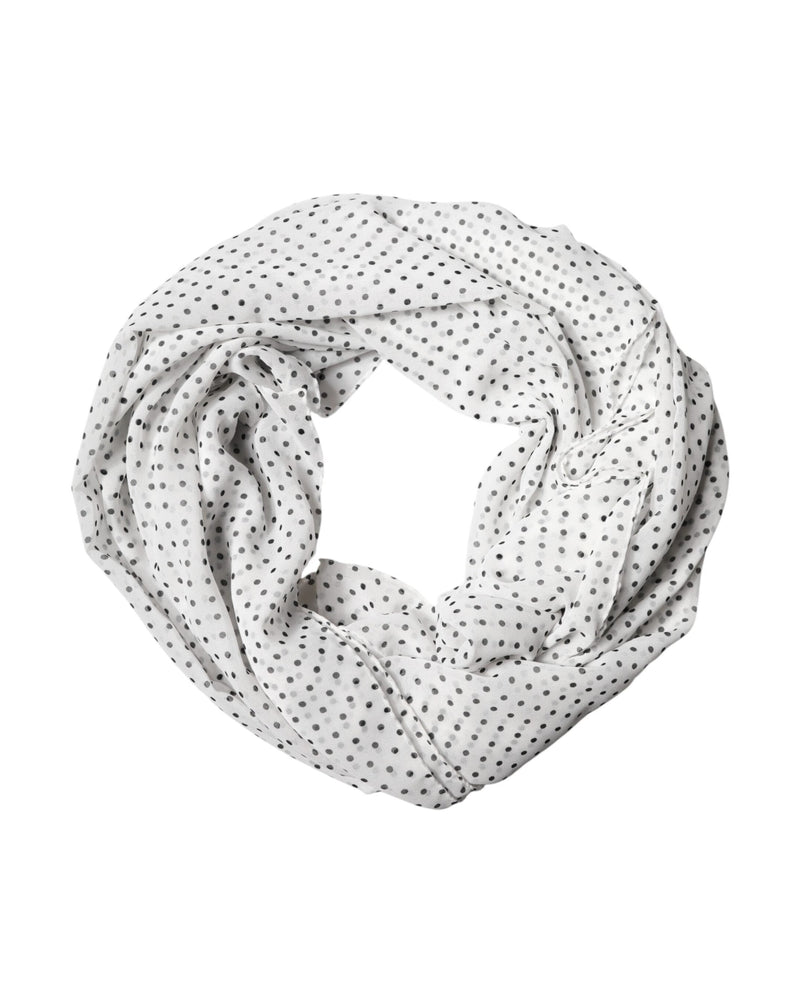 Dolce & Gabbana White Polyester Polka Dot Shawl Scarf Glam Steals