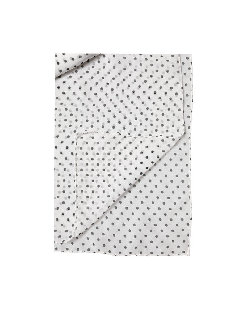 Dolce & Gabbana White Polyester Polka Dot Shawl Scarf Glam Steals