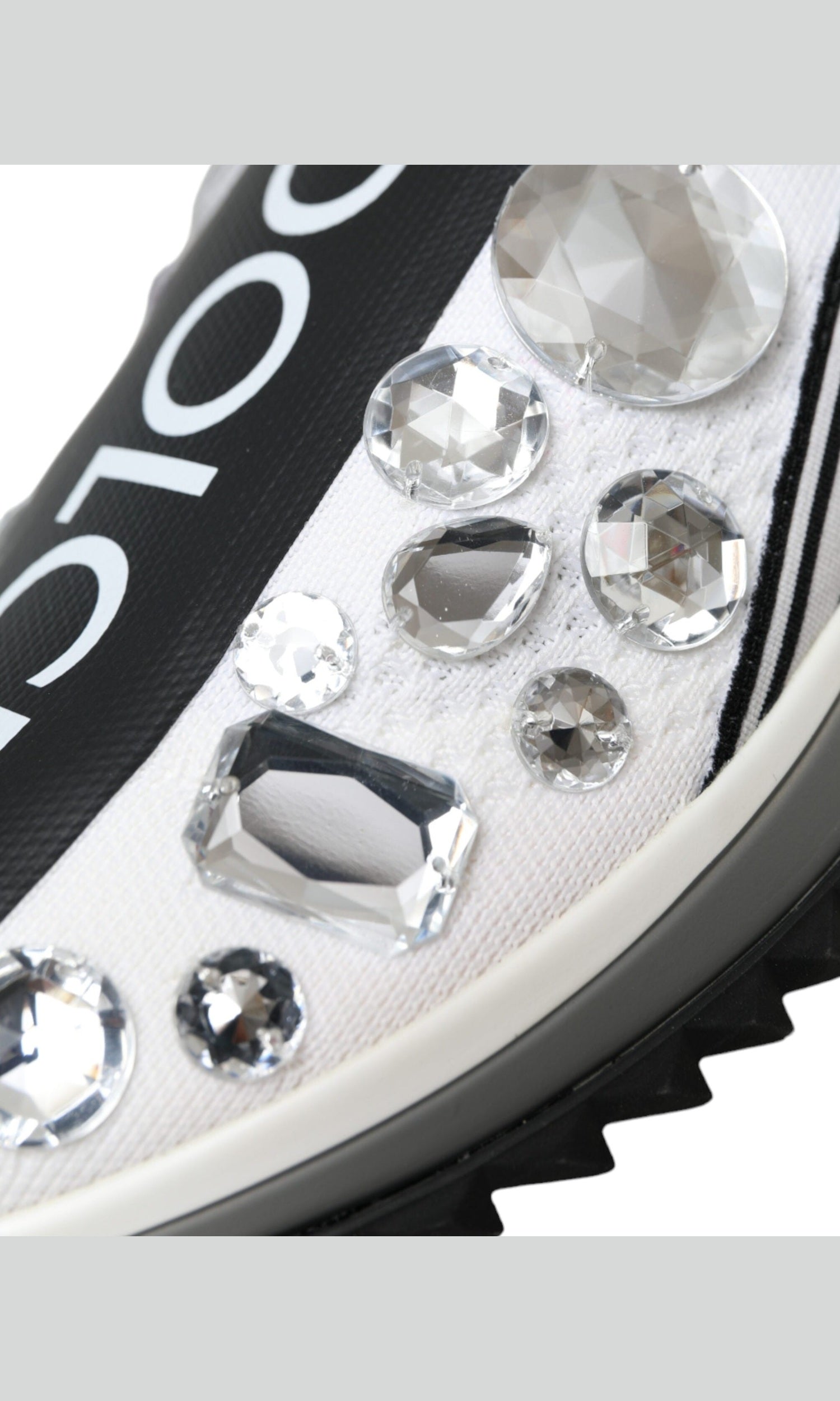 Dolce & Gabbana White Sorrento Crystals Sneakers Shoes Glam Steals