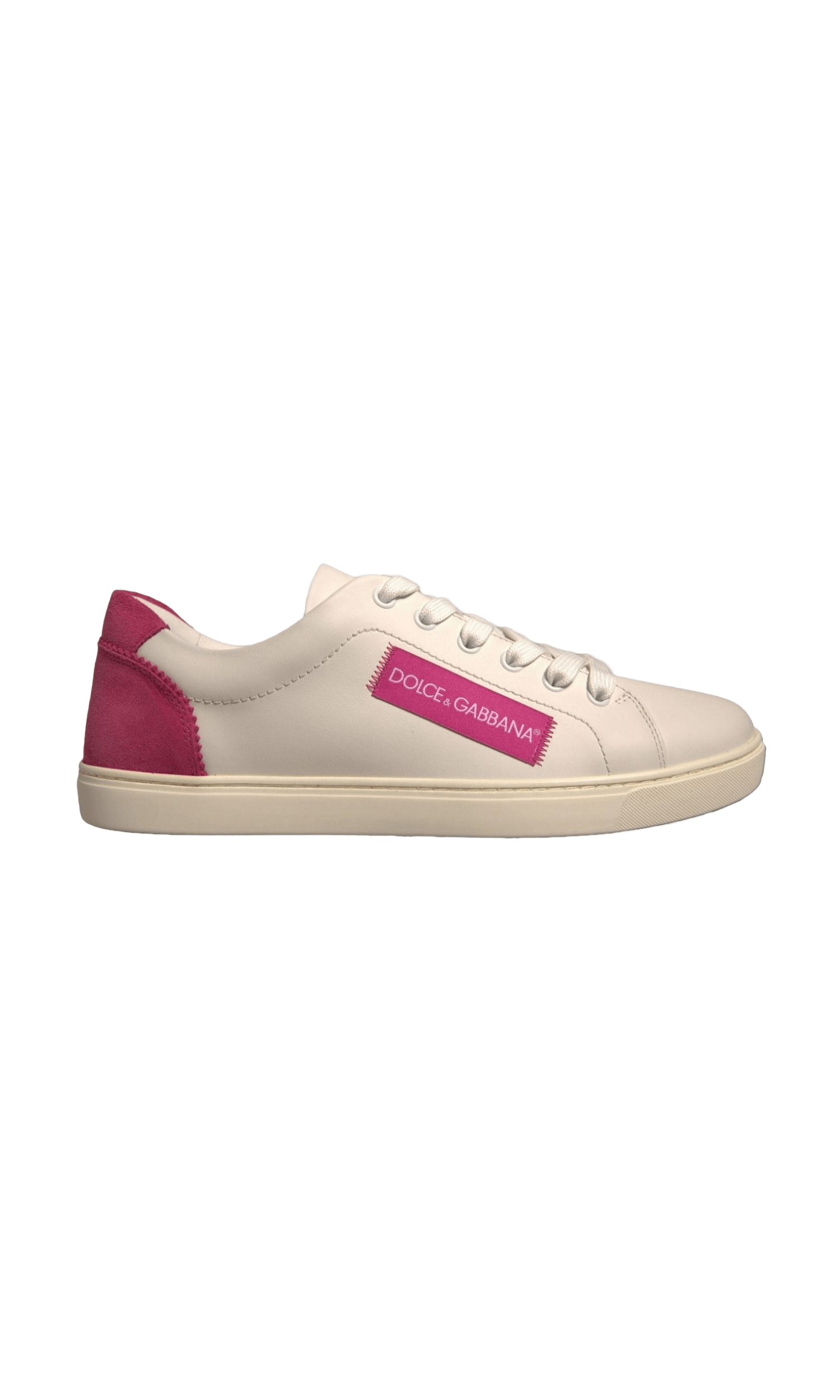 Dolce & Gabbana White Suede Leather Low Top Sneakers Shoes Glam Steals