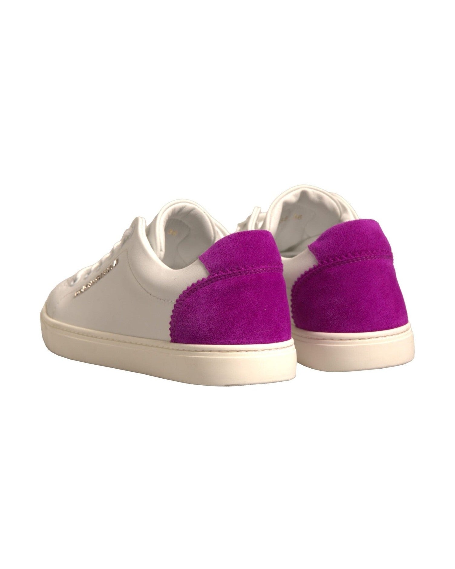 Dolce & Gabbana White Suede Leather Low Top Sneakers Shoes Glam Steals