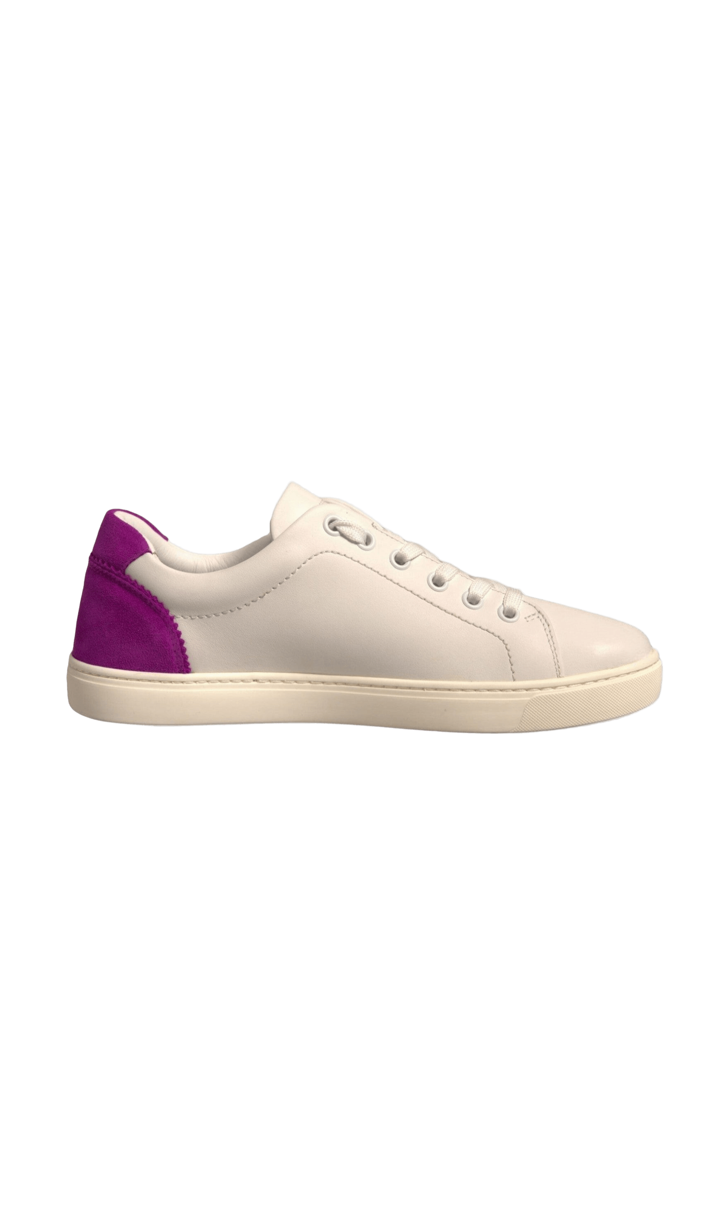 Dolce & Gabbana White Suede Leather Low Top Sneakers Shoes Glam Steals