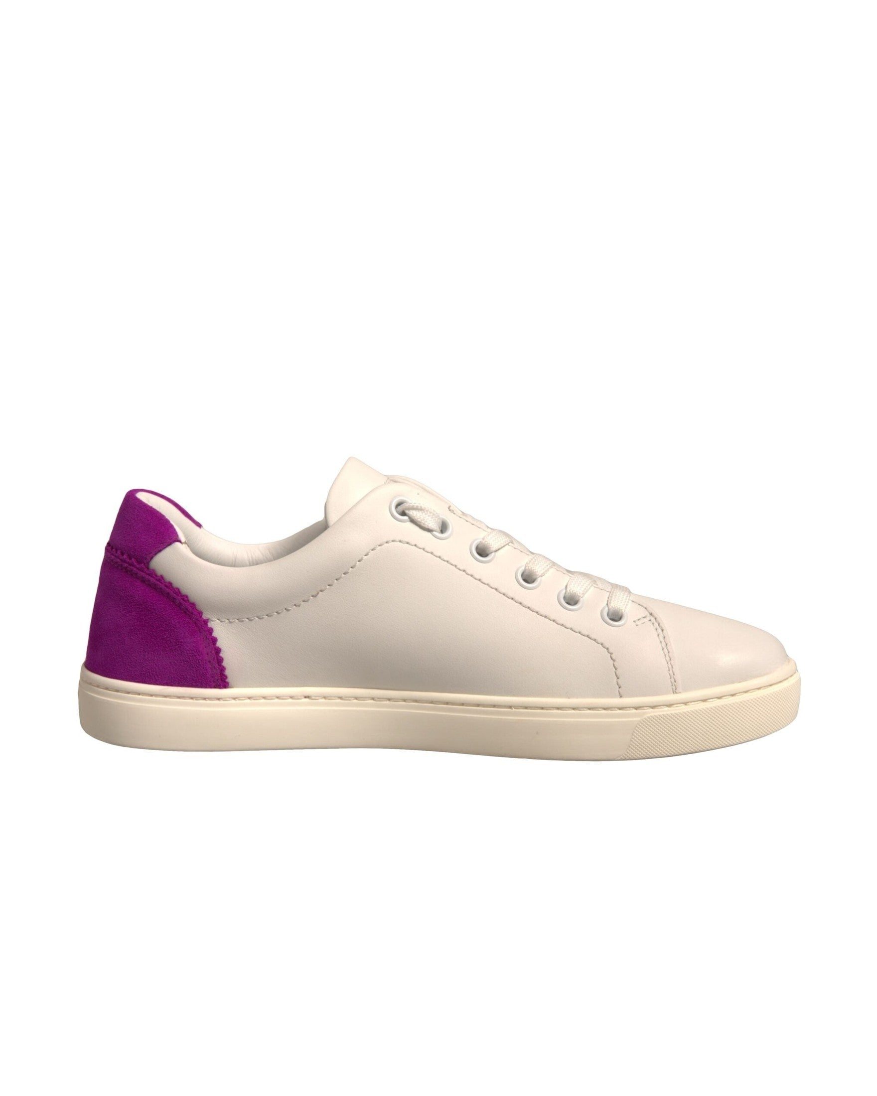 Dolce & Gabbana White Suede Leather Low Top Sneakers Shoes Glam Steals