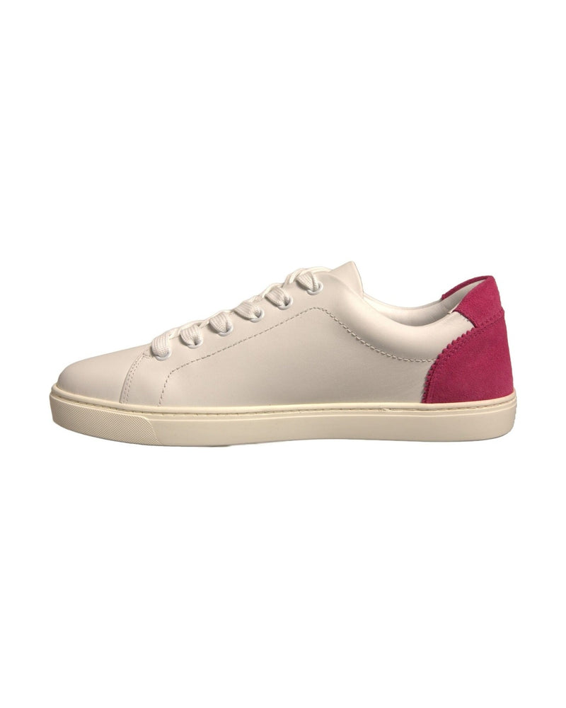 Dolce & Gabbana White Suede Leather Low Top Sneakers Shoes Glam Steals