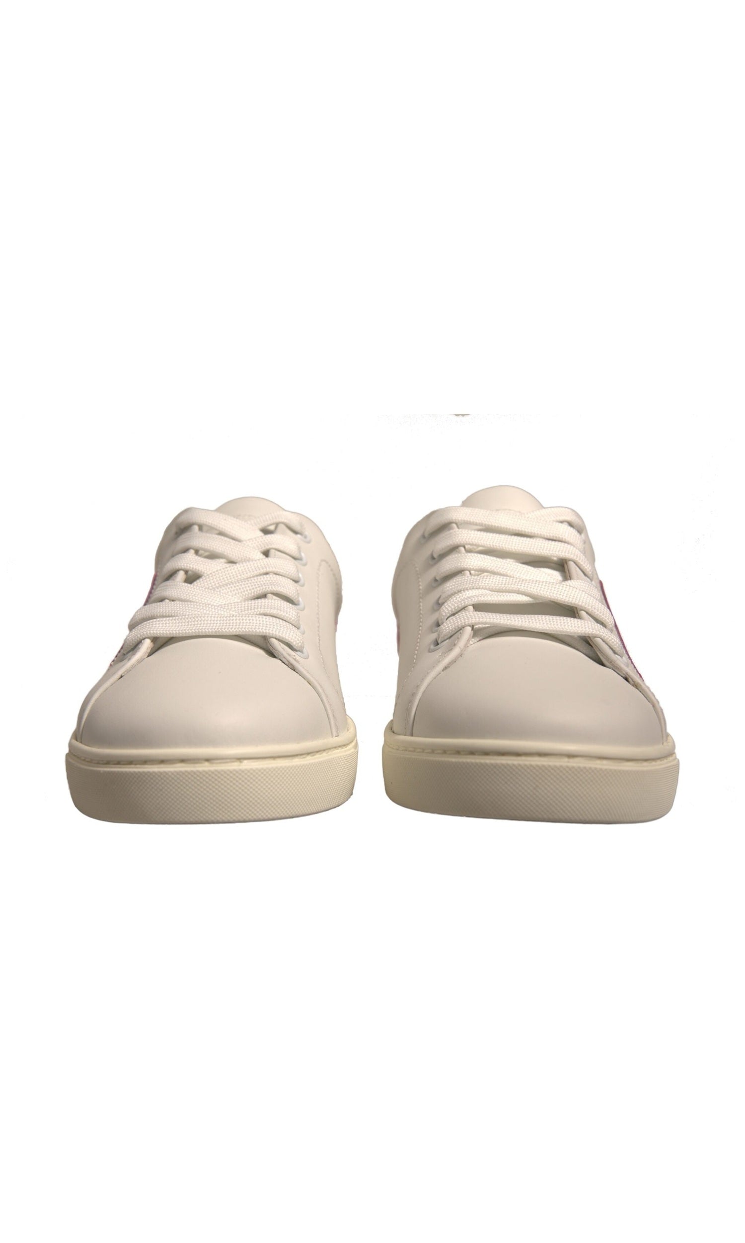 Dolce & Gabbana White Suede Leather Low Top Sneakers Shoes Glam Steals