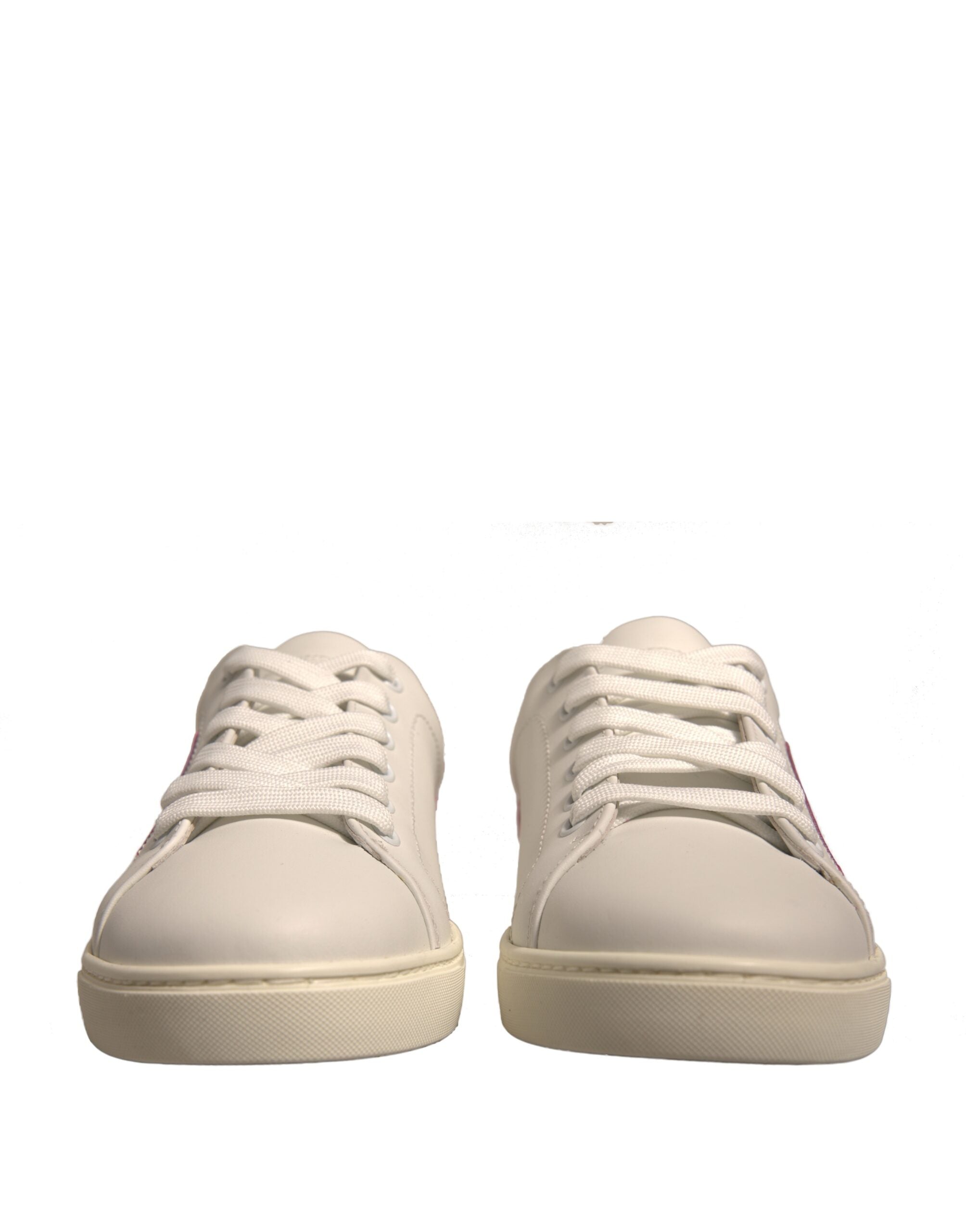 Dolce & Gabbana White Suede Leather Low Top Sneakers Shoes Glam Steals