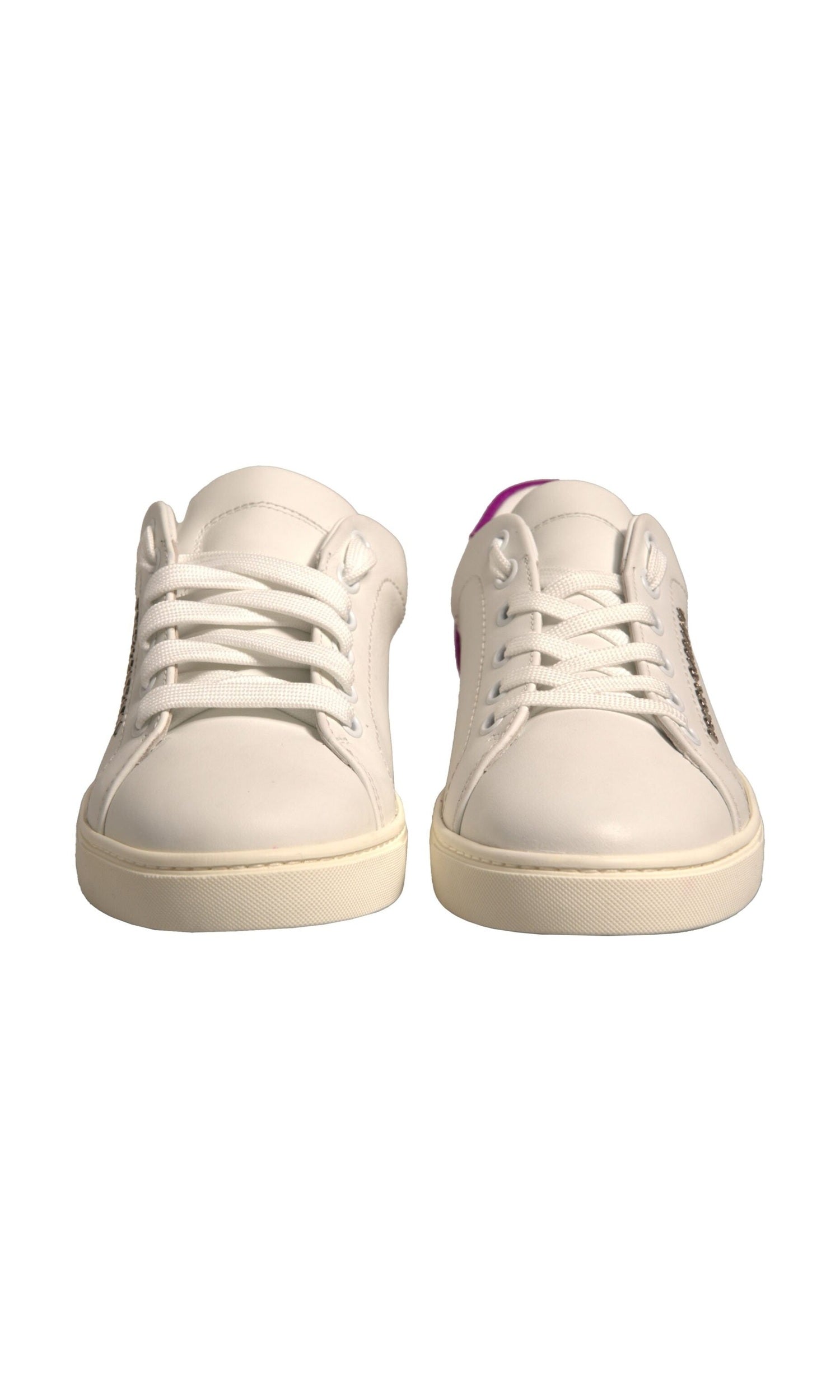 Dolce & Gabbana White Suede Leather Low Top Sneakers Shoes Glam Steals