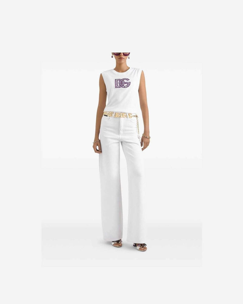 Dolce & Gabbana White T-shirt Glam Steals