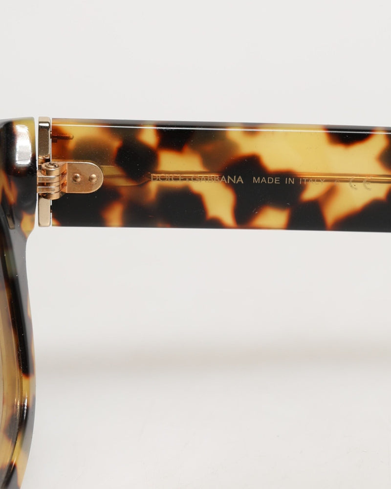 Dolce & Gabbana White Tortoiseshell Gradient Shades Sunglasses Glam Steals