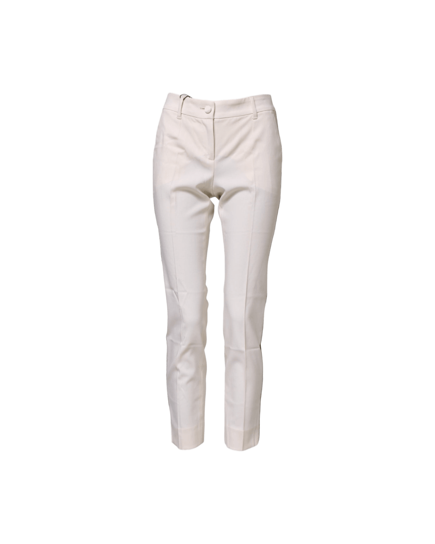 Dolce & Gabbana White Wool Tapered High Waist Pant Glam Steals