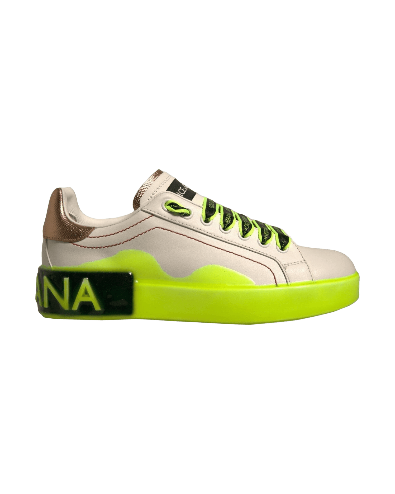 Dolce & Gabbana White Portofino Leather Sneakers Shoes Sneakers
