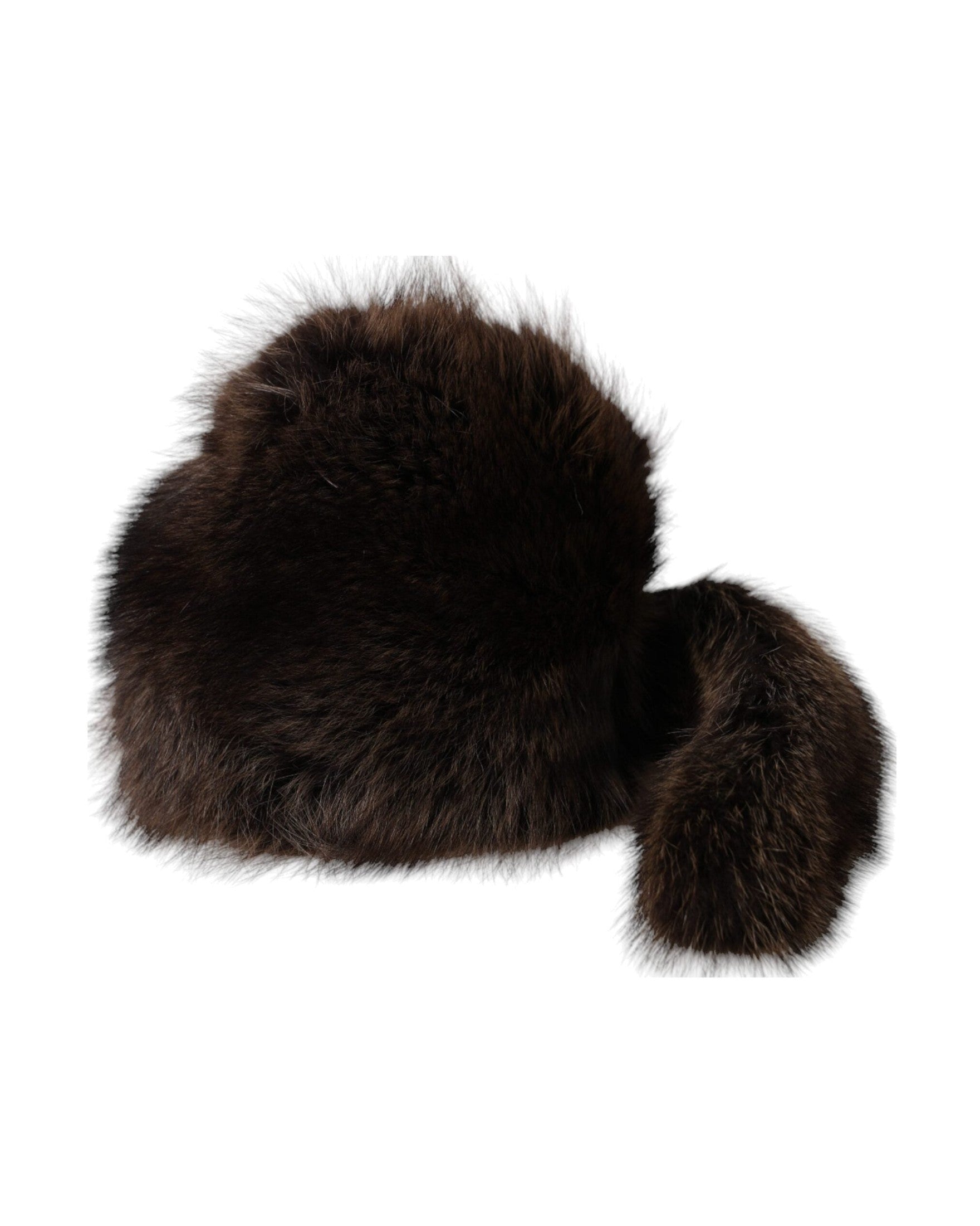 Dolce & Gabbana Women Raccoon Fur Bucket Brown Hat Glam Steals