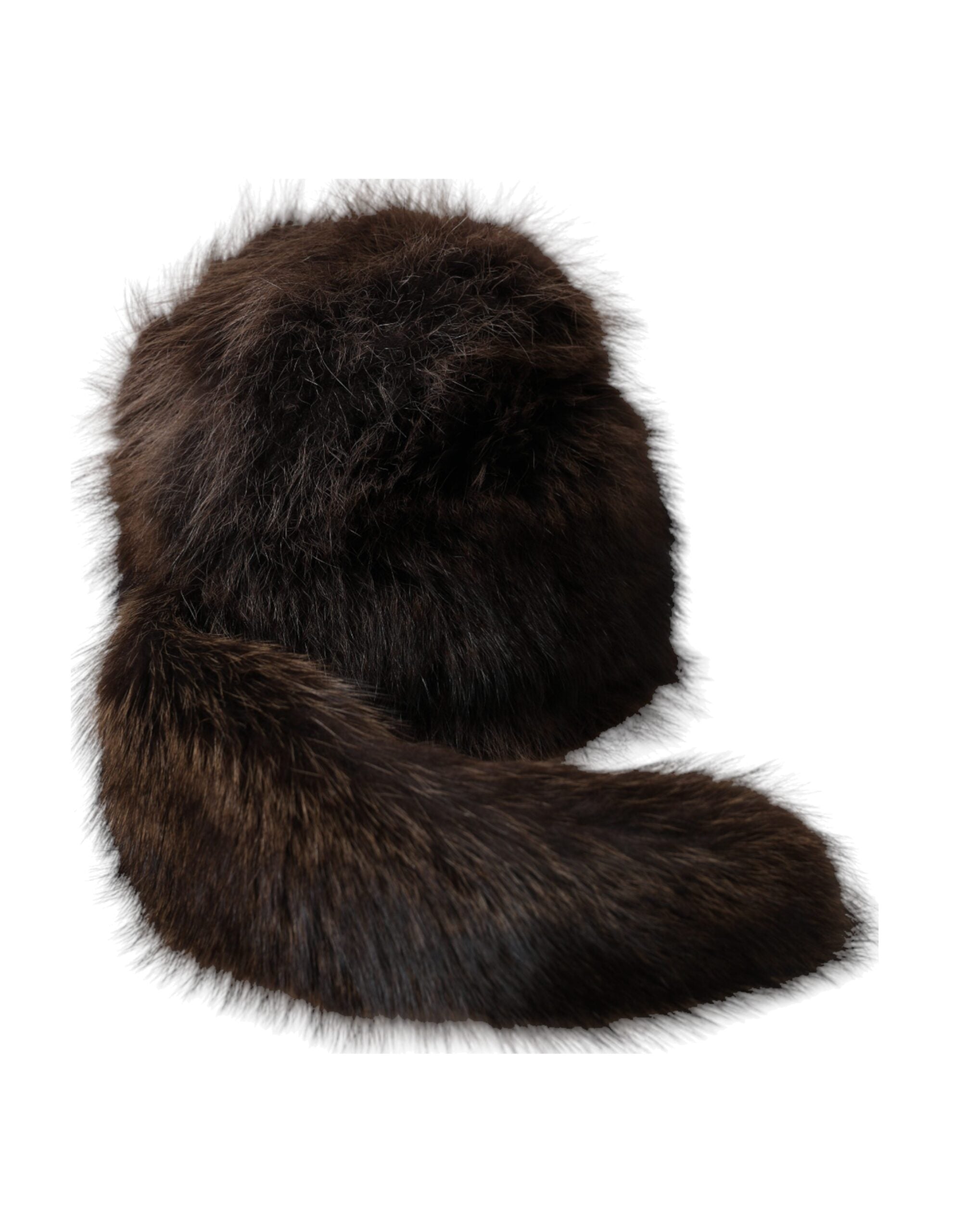 Dolce & Gabbana Women Raccoon Fur Bucket Brown Hat Glam Steals