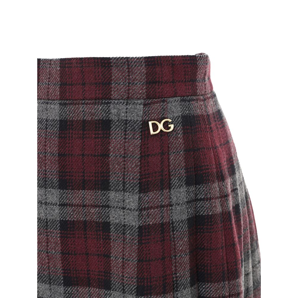 Dolce & Gabbana Wool Bordeaux Mini Skirt Glam Steals