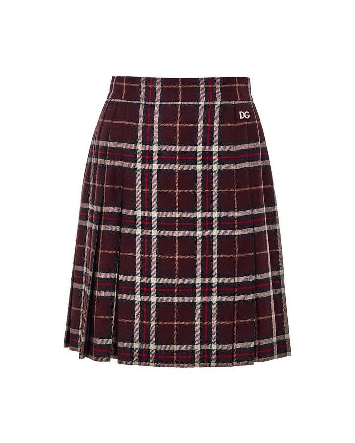 Dolce & Gabbana Wool Bordeaux Mini Skirt Skirts