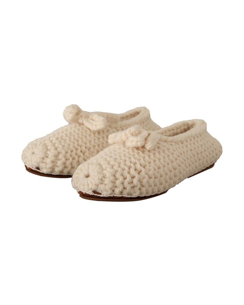 Dolce & Gabbana Wool Chic Knit Ballerina Flats Glam Steals