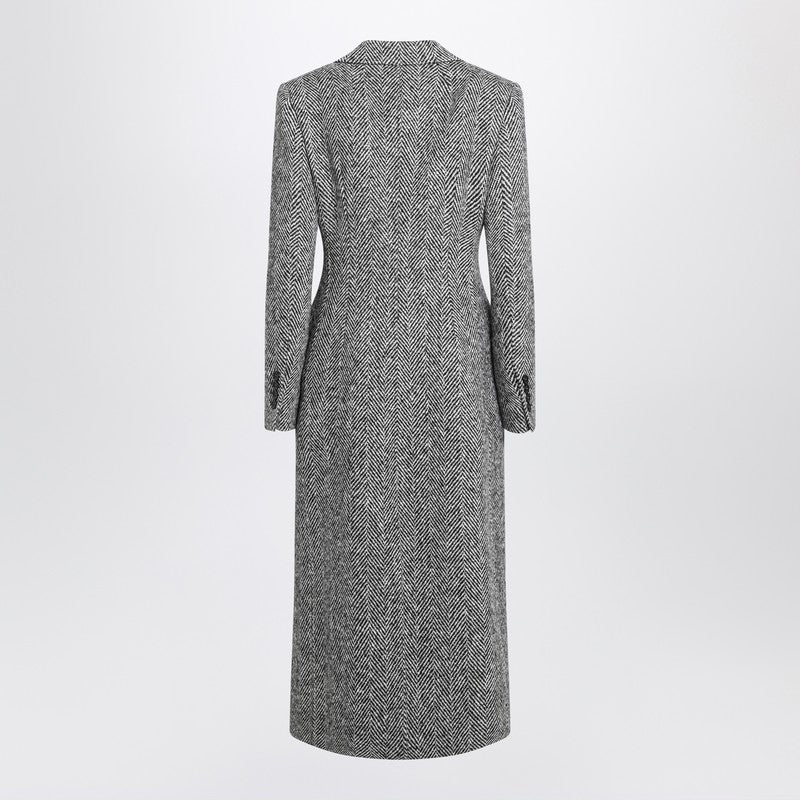 Dolce & Gabbana Wool Single Breasted Chevron Coat Glam Steals