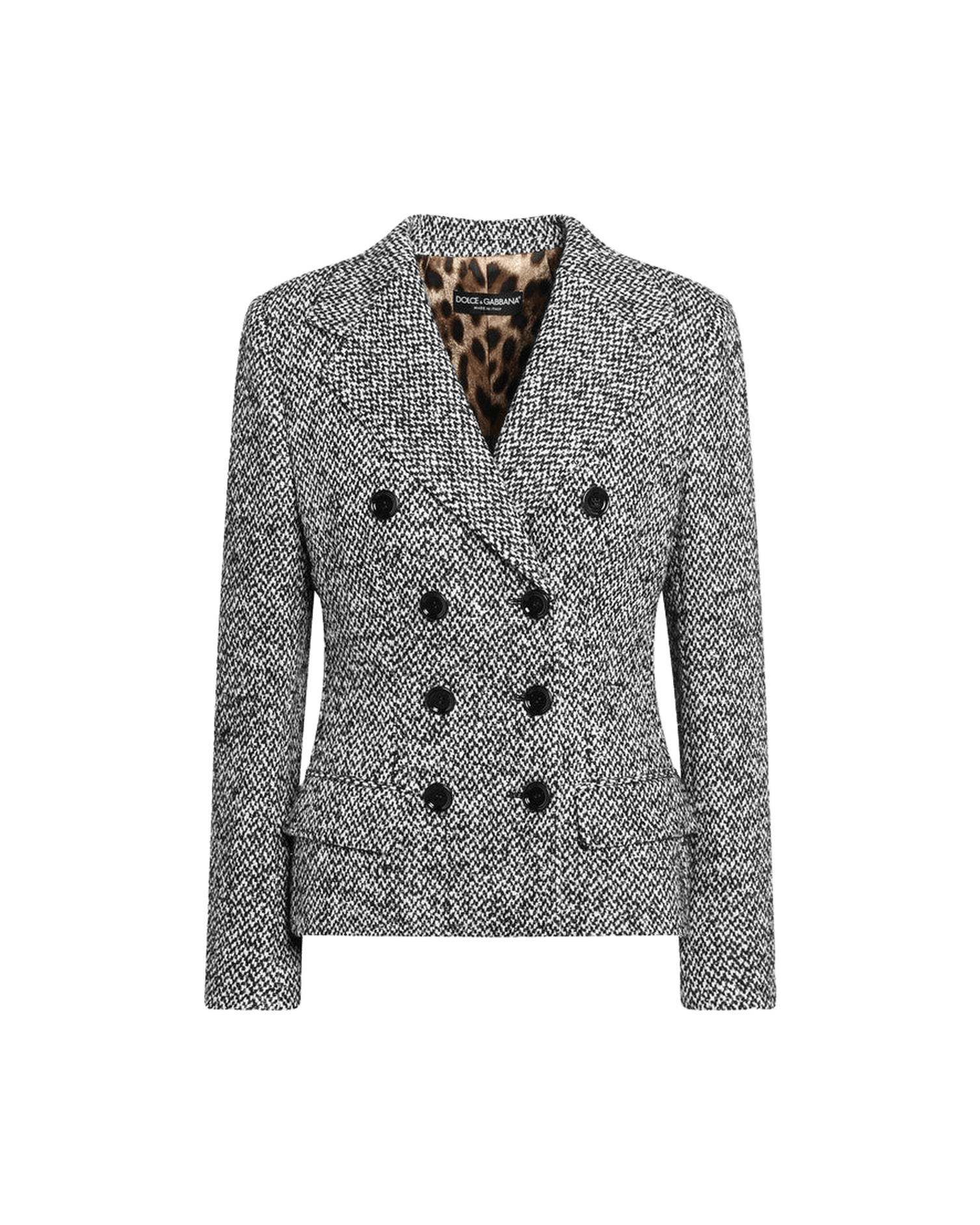Dolce & Gabbana Wool Single Breasted Speckled Blend Jacket Glam Steals