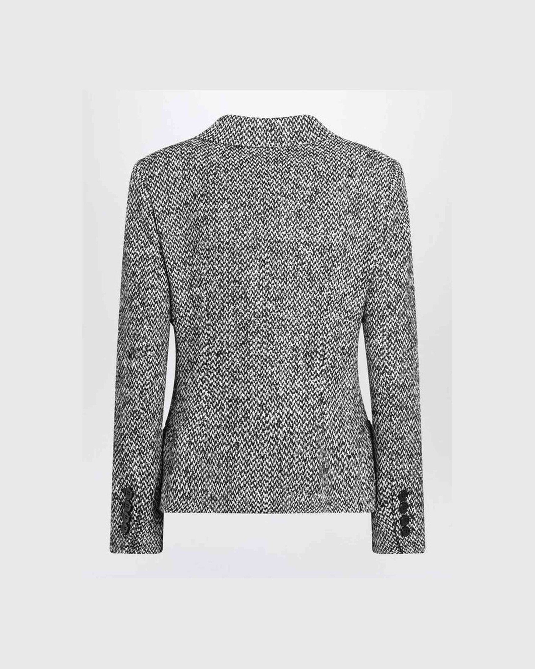 Dolce & Gabbana Wool Single Breasted Speckled Blend Jacket Glam Steals