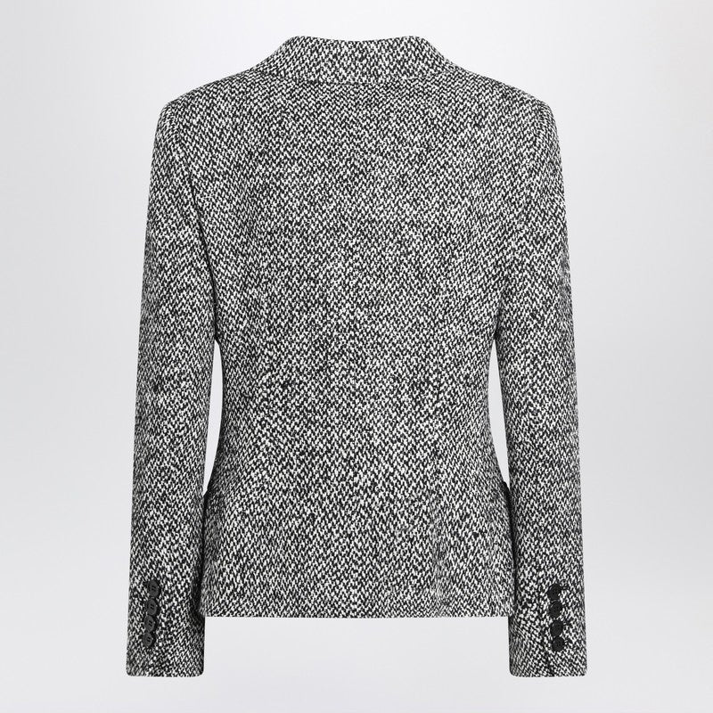 Dolce & Gabbana Wool Single Breasted Speckled Blend Jacket Glam Steals