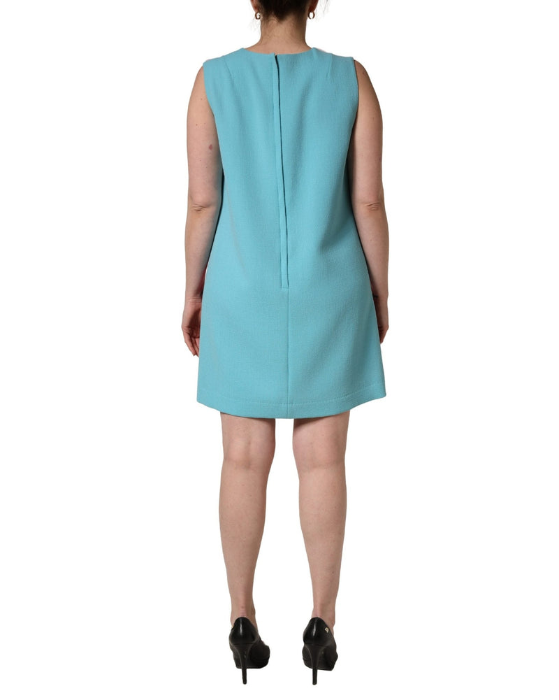 Dolce & Gabbana Wool Sleeveless Shift Mini Dress Glam Steals