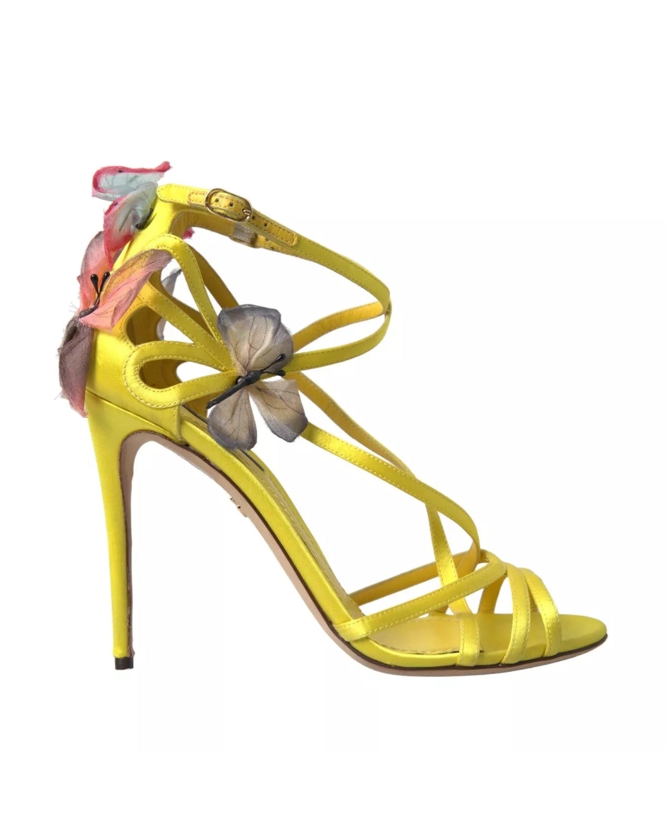 Dolce & Gabbana Yellow Butterfly Applique Sandals Shoes Glam Steals