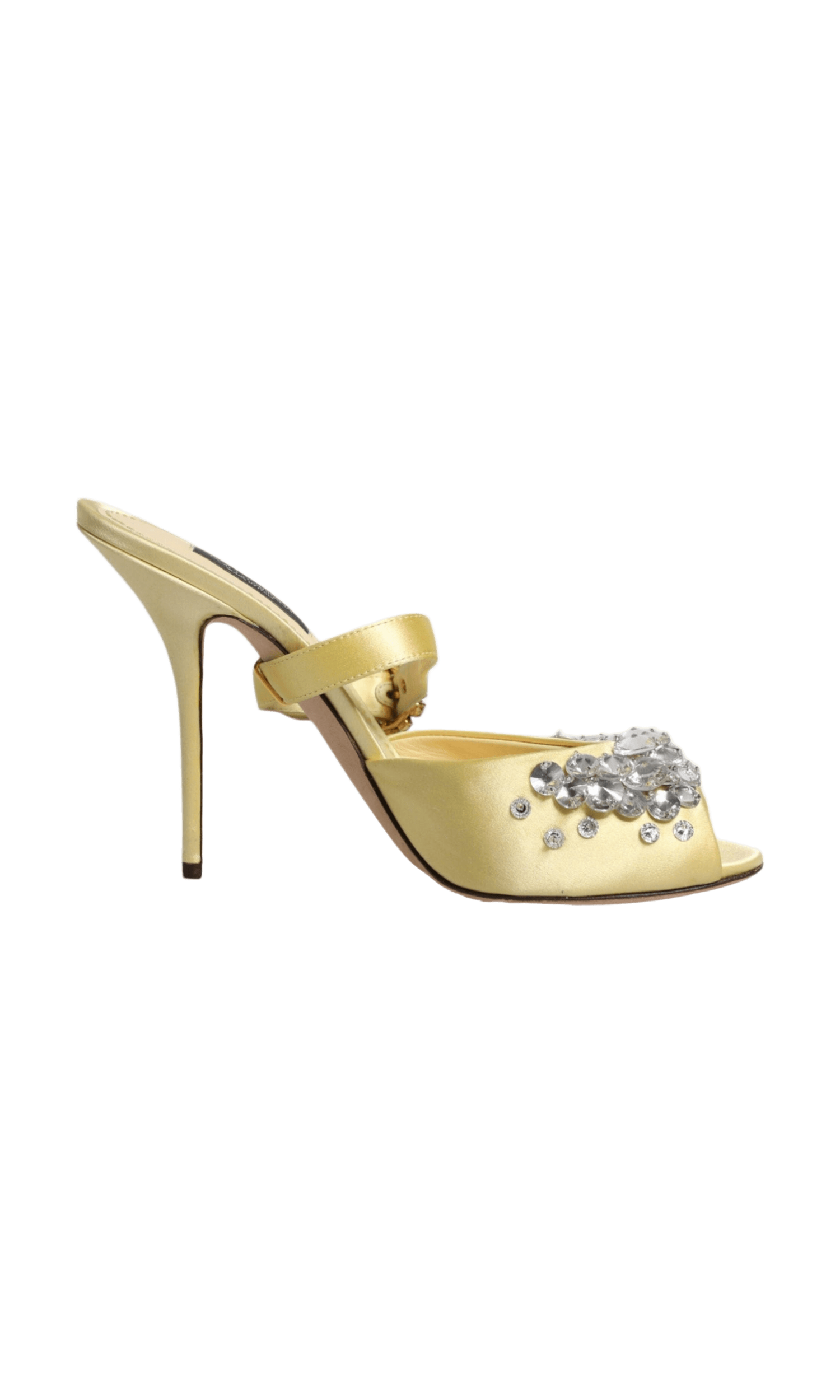 Dolce & Gabbana Yellow Crystal Slides Keira Sandals Shoes Glam Steals