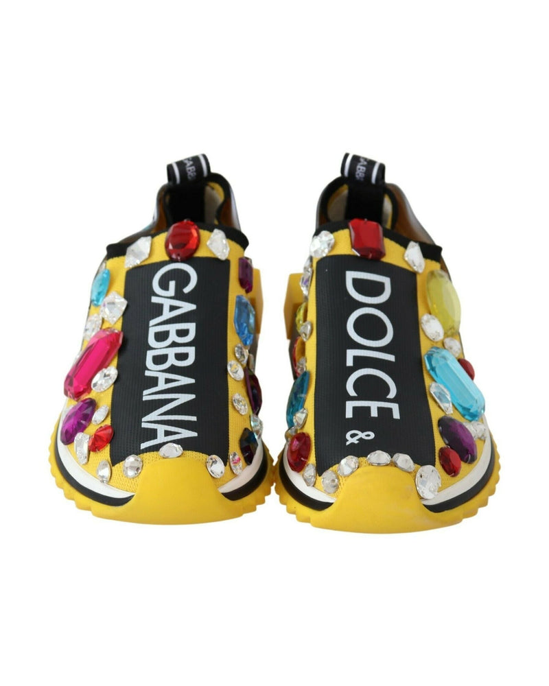 Dolce & Gabbana Yellow Crystals Sneakers Shoes Glam Steals