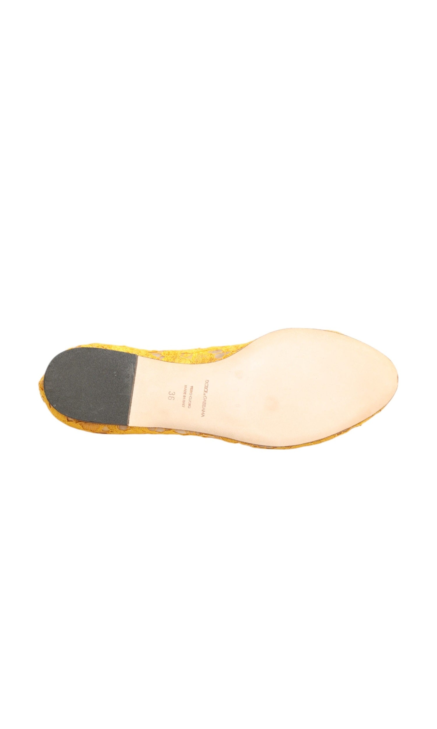Dolce & Gabbana Yellow Lace Taormina Crystals Flats Shoes Glam Steals
