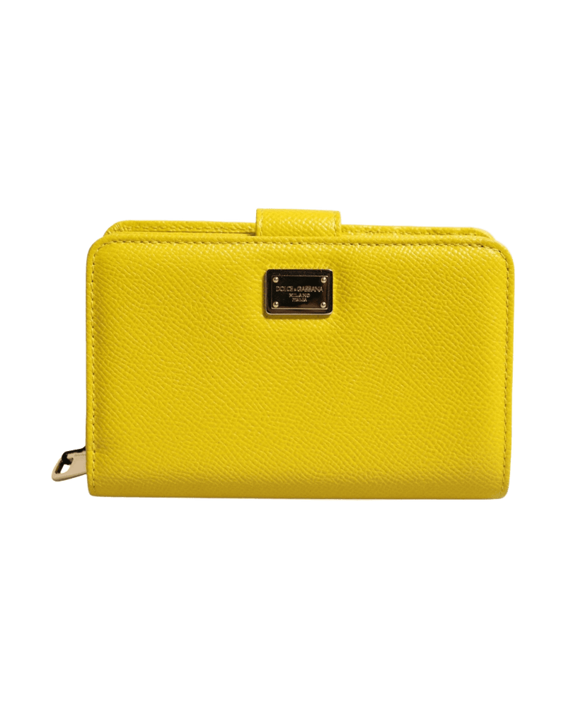 Dolce & Yellow Gabbana Leather Bifold Continental Clutch Wallet Glam Steals
