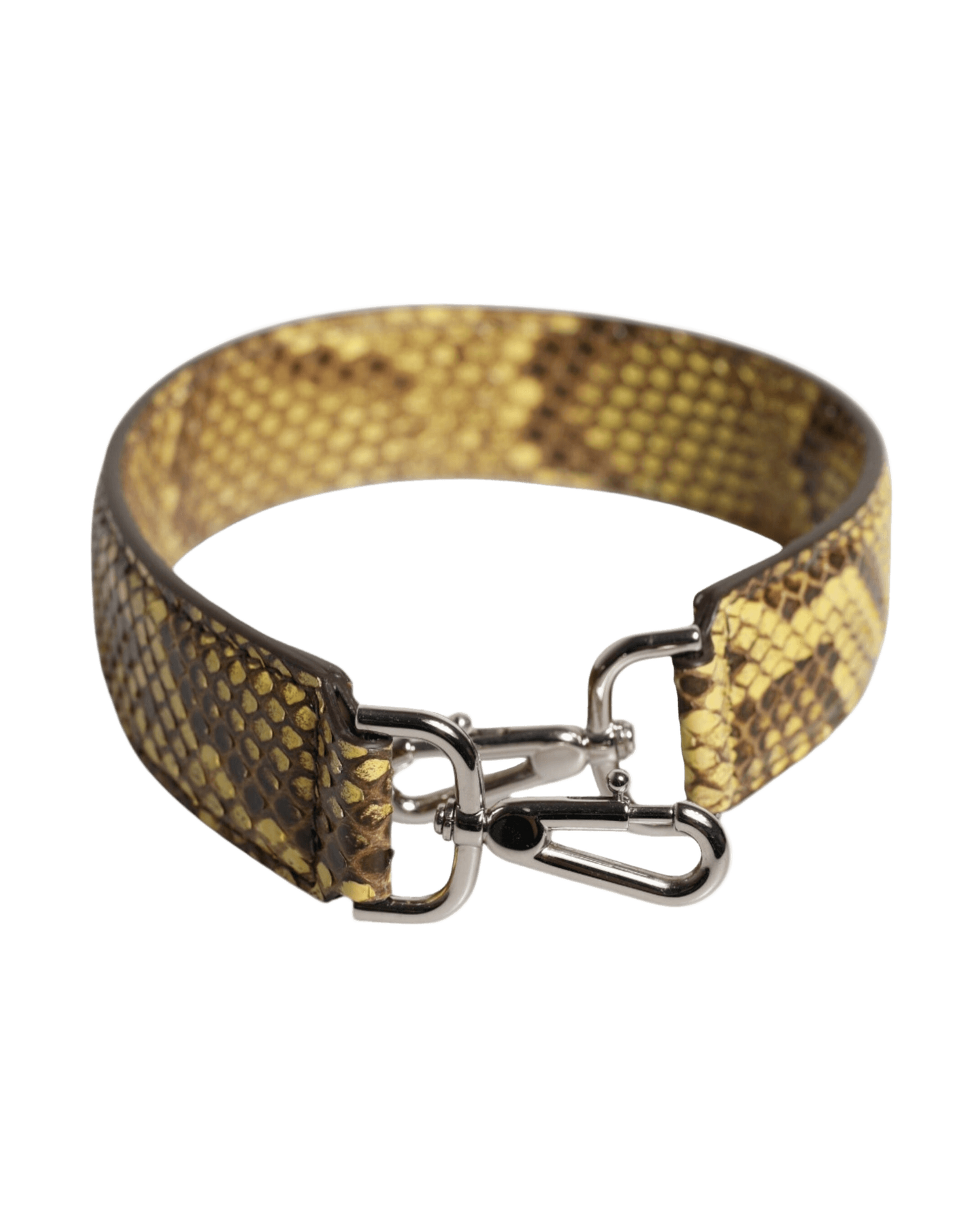 Dolce & Gabbana Yellow Leather Exotic Bag Shoulder Strap Glam Steals