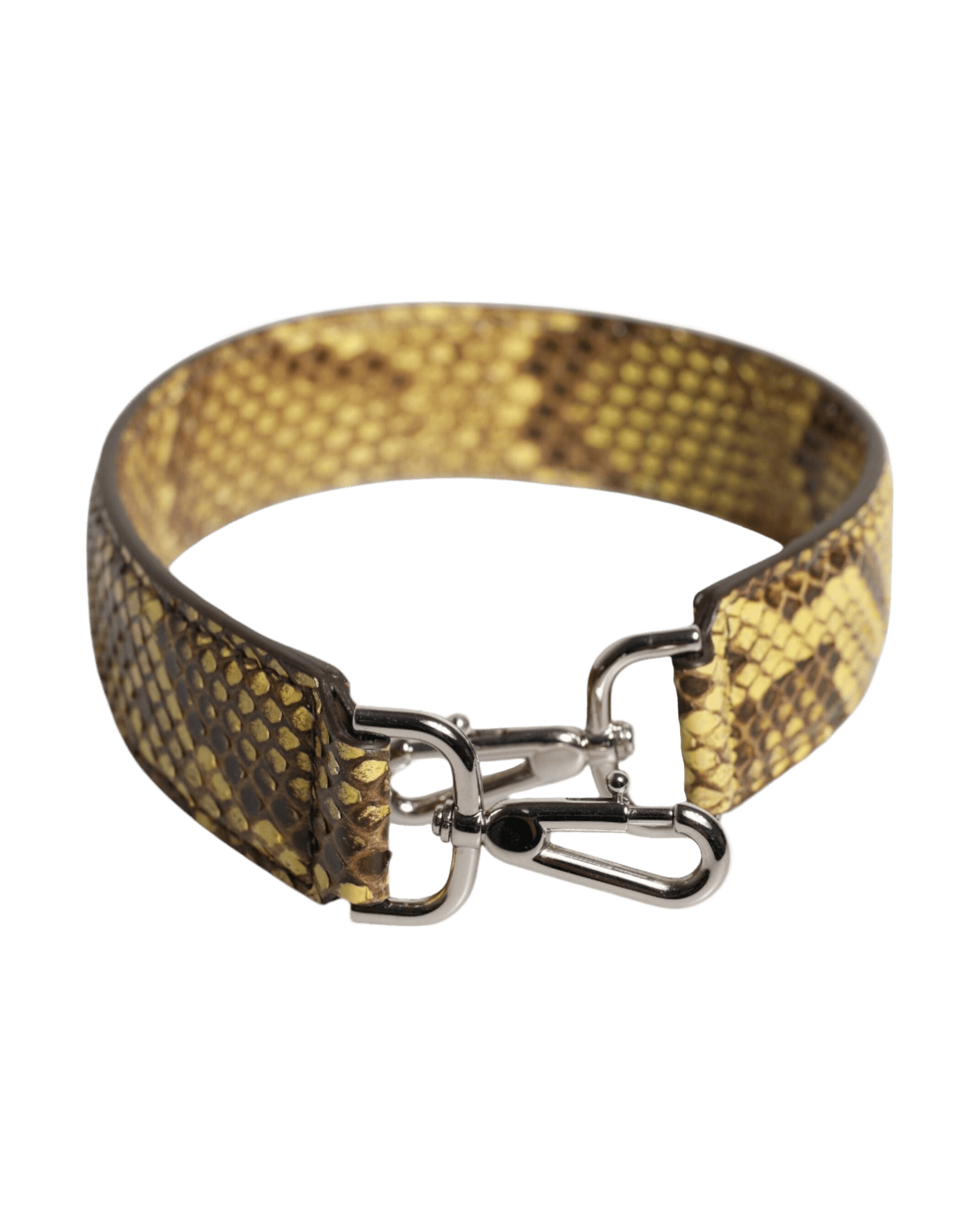 Dolce & Gabbana Yellow Leather Exotic Bag Shoulder Strap Glam Steals