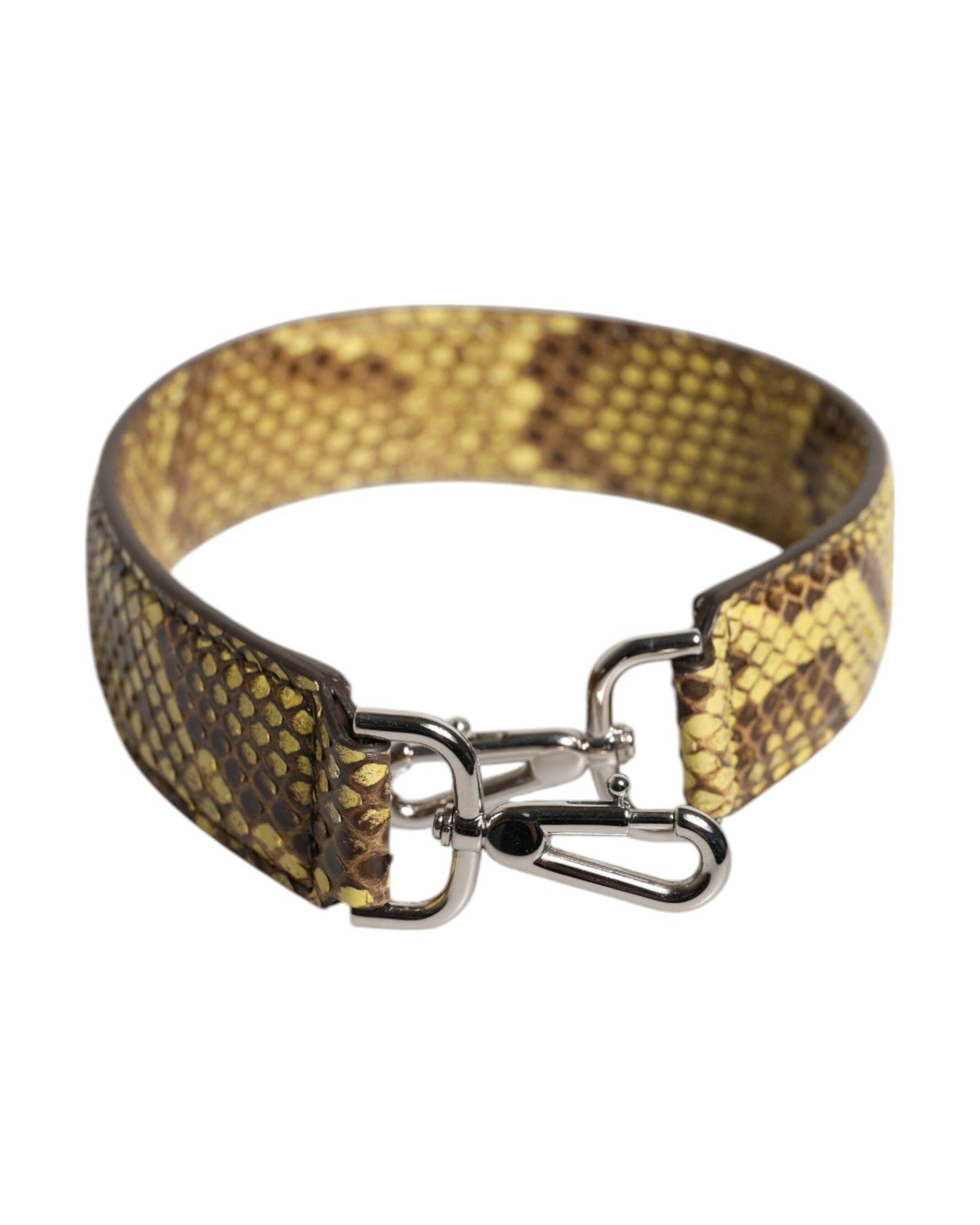 Dolce & Gabbana Yellow Leather Exotic Bag Shoulder Strap Glam Steals