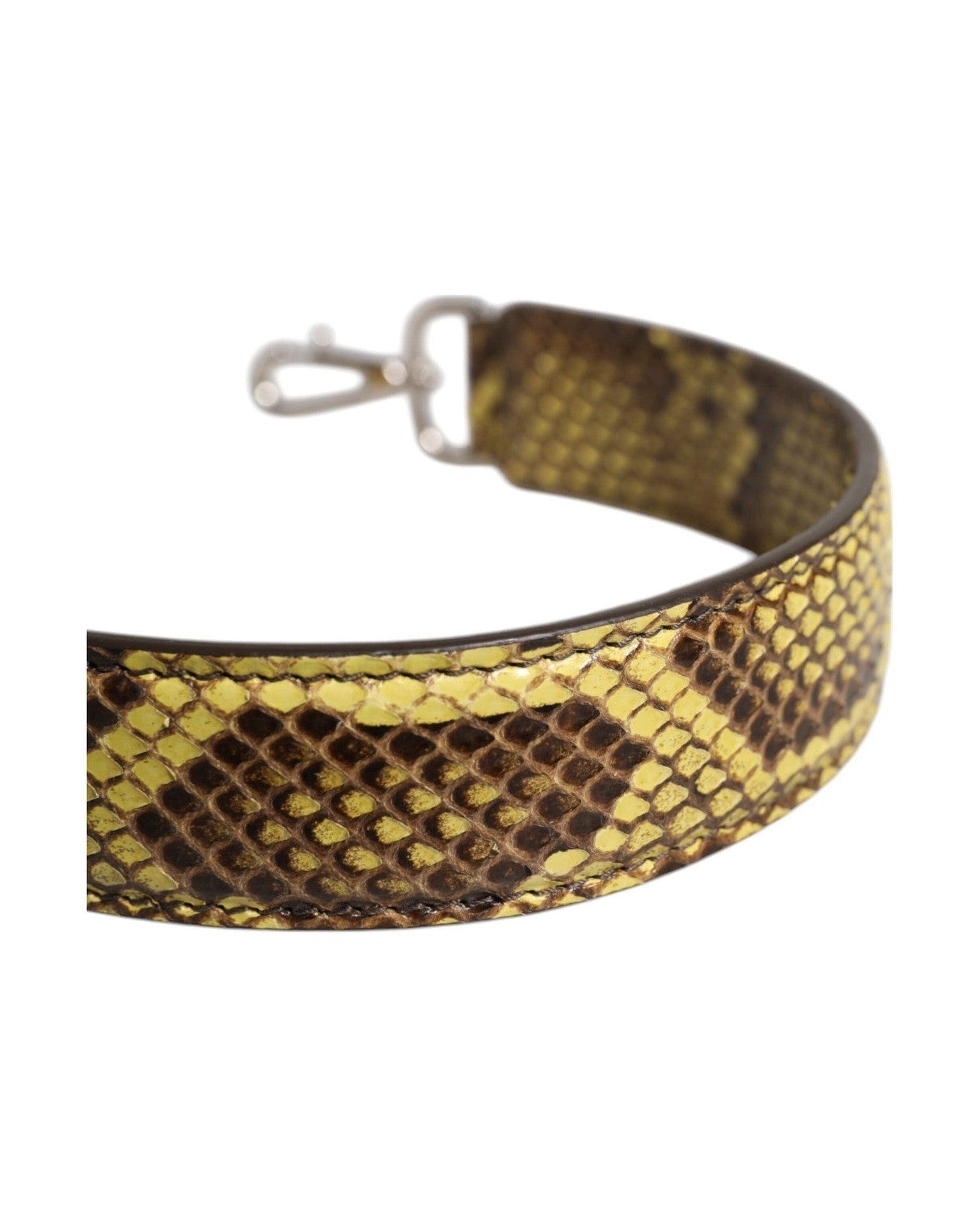 Dolce & Gabbana Yellow Leather Exotic Bag Shoulder Strap Glam Steals