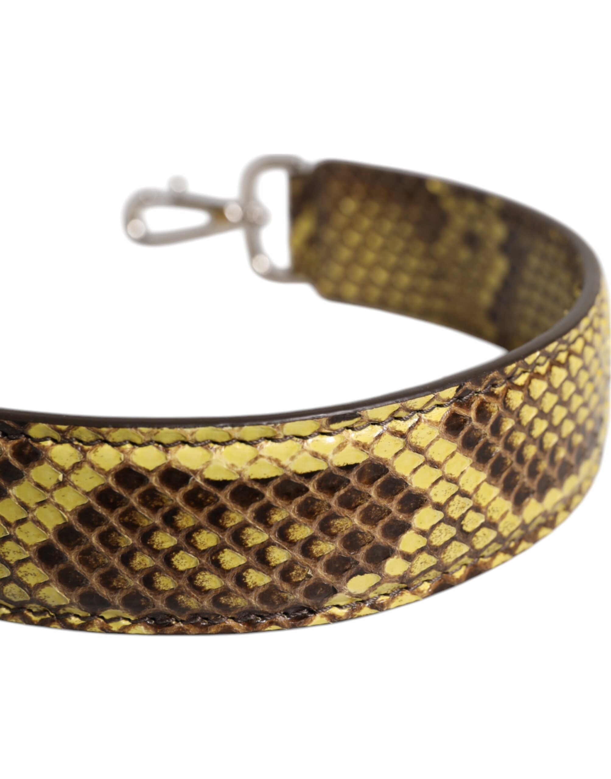 Dolce & Gabbana Yellow Leather Exotic Bag Shoulder Strap Glam Steals