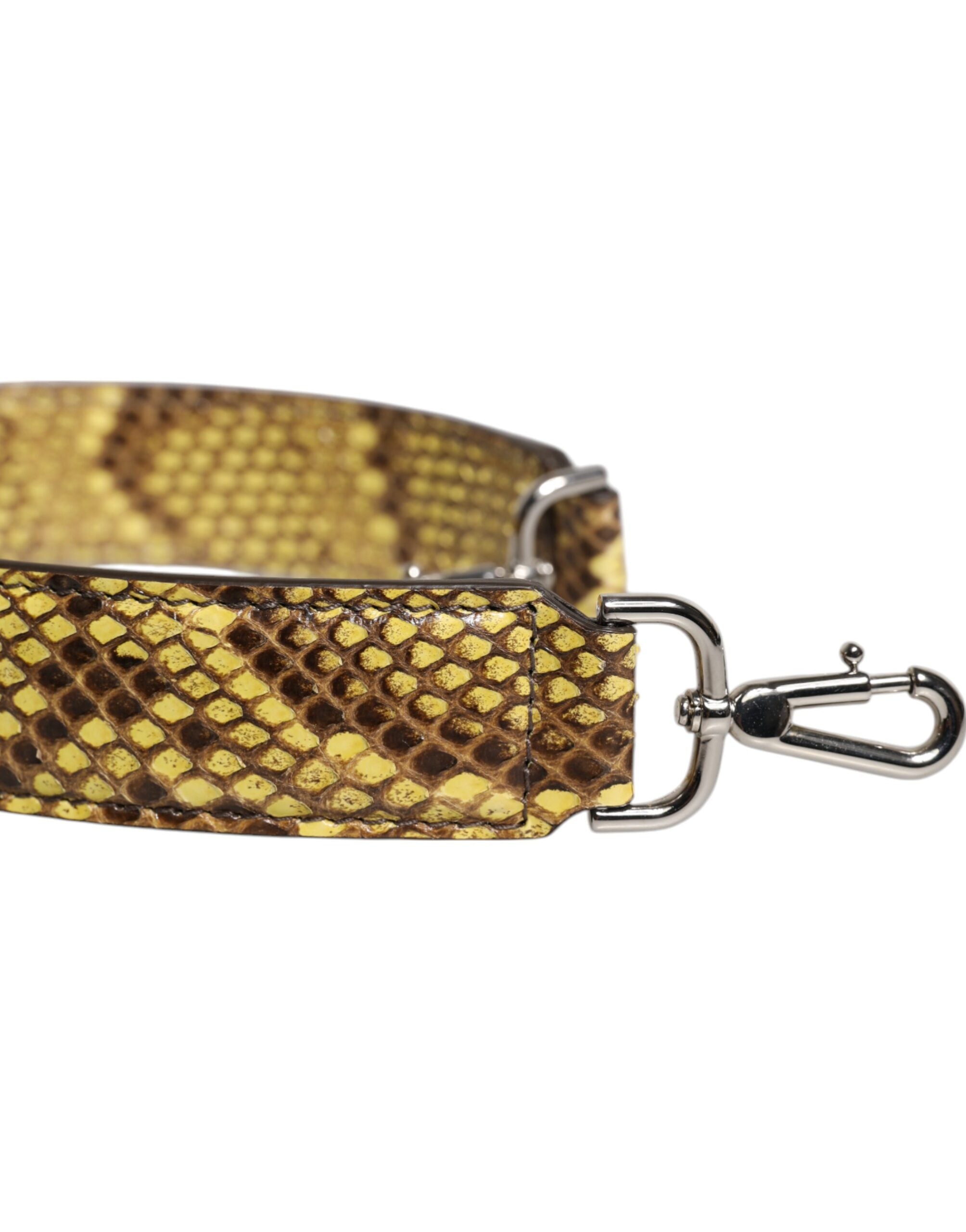 Dolce & Gabbana Yellow Leather Exotic Bag Shoulder Strap Glam Steals