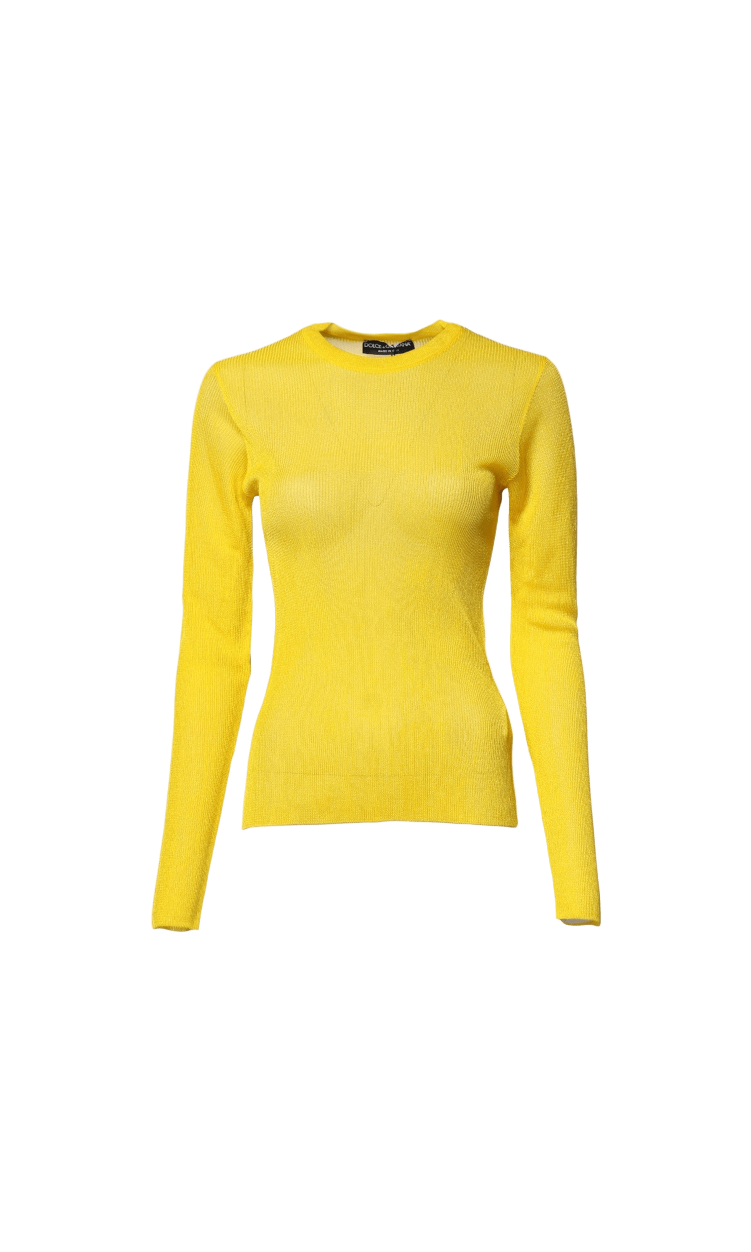 Dolce & Gabbana Yellow Polyester Women Pullover Top Sweater Glam Steals