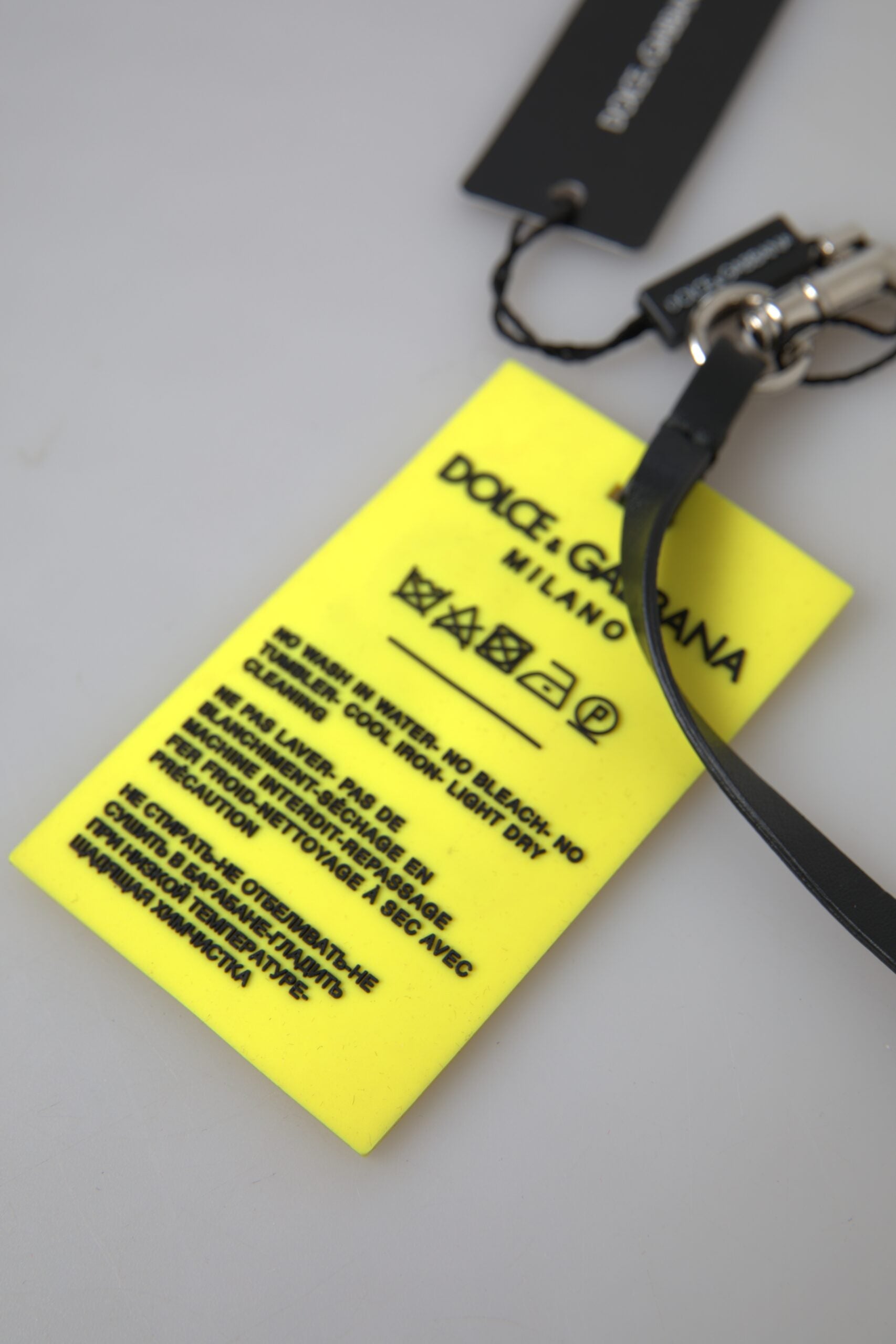 Dolce & Gabbana Yellow Silicone Dg Logo Gold Brass Keyring Keychain Glam Steals