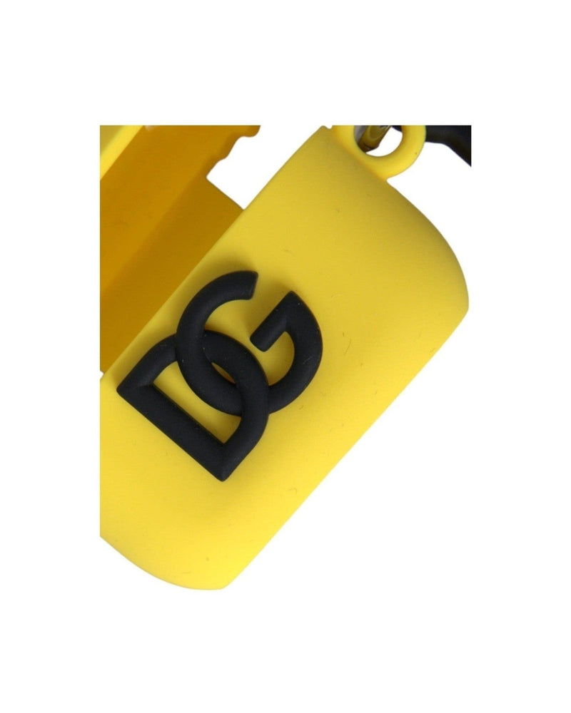 Dolce & Gabbana Silicone Logo Embossed Airpods Yellow Case Glam Steals