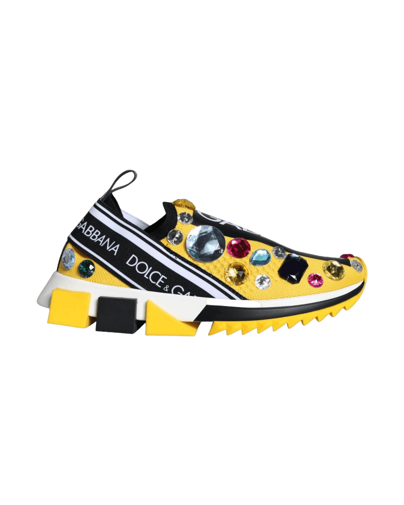 Dolce & Yellow Gabbana Sorrento Crystals Sneakers Womens Shoes Glam Steals