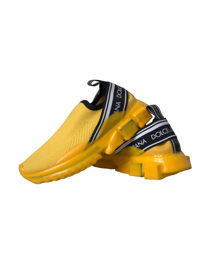 Dolce & Gabbana Yellow Sorrento Slip On Sneakers Women Shoes Glam Steals