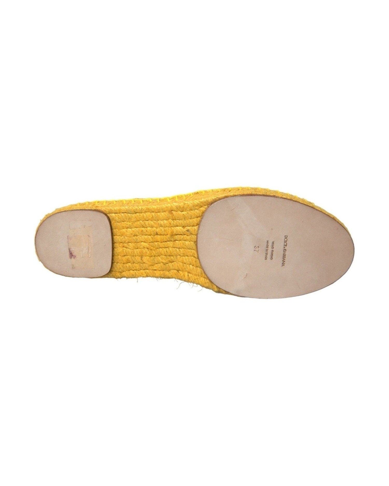 Dolce & Gabbana Yellow Taormina Lace Espadrille Loafers Flats Shoes Glam Steals