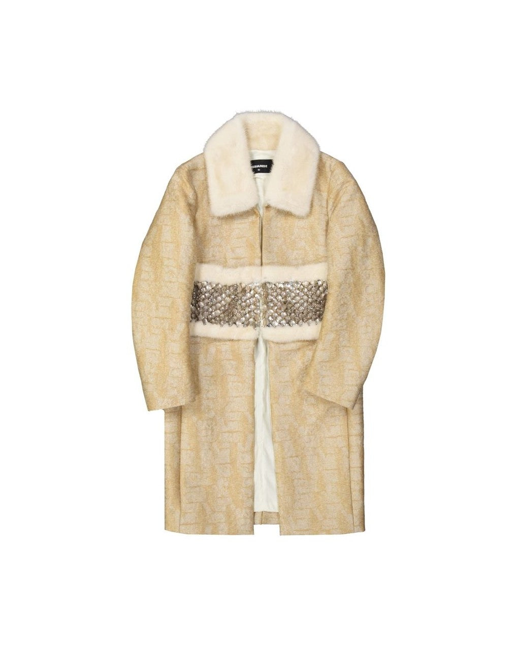 Dsquared² Beige Polyamide Coat Overcoats