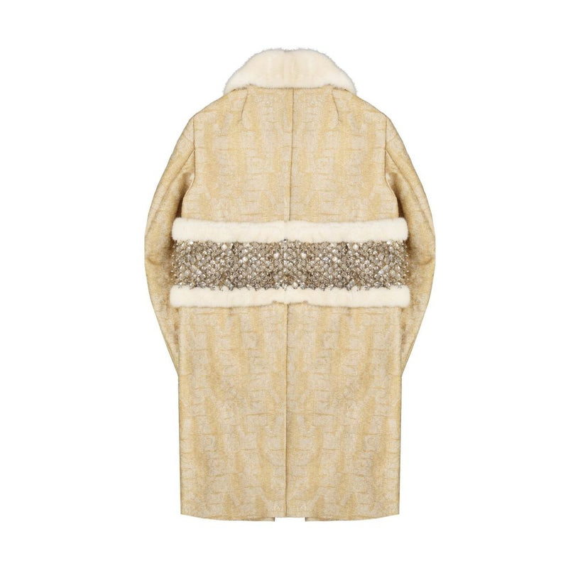 Dsquared² Beige Polyamide Coat Glam Steals