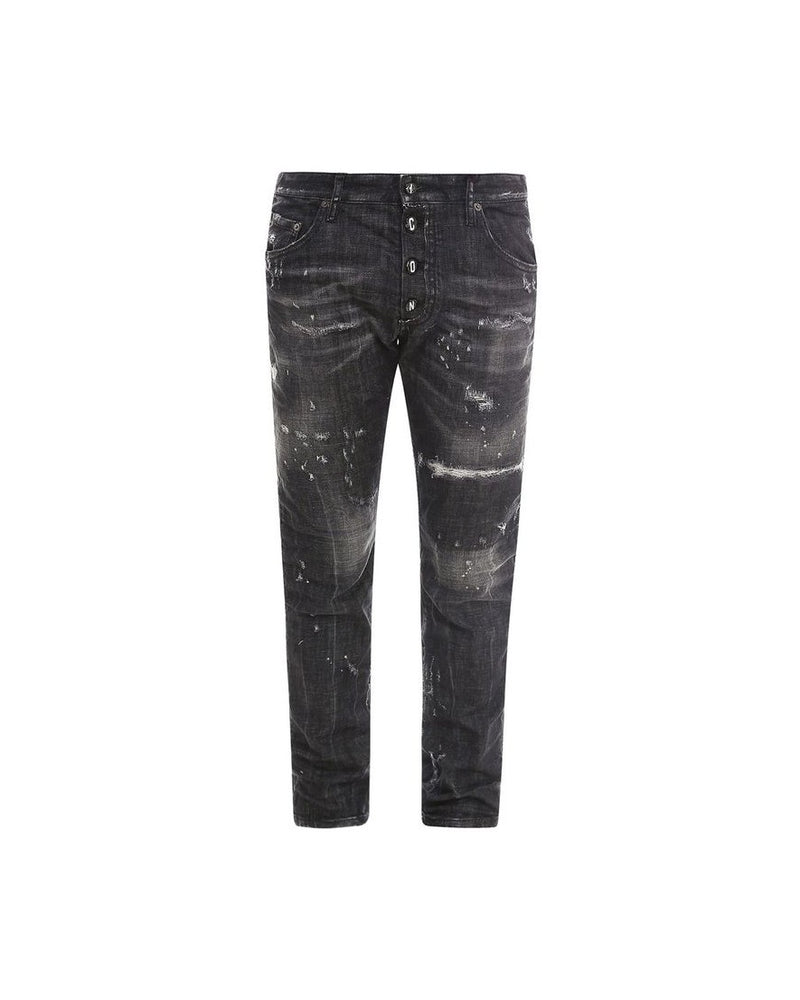 Dsquared² Black Cotton Denim Jeans Glam Steals